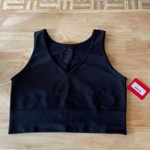Black Spanx brand crop top/sports bra